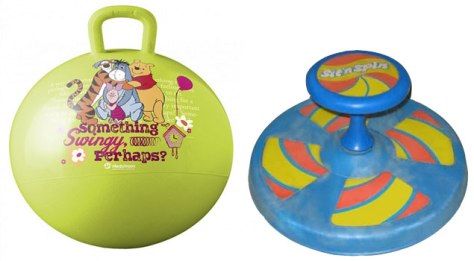 My next door neighbor had a Hippity Hop and Sit 'n Spin--neither of which my parents would buy me. I didn't especially like my neighbor but I loved her toys.